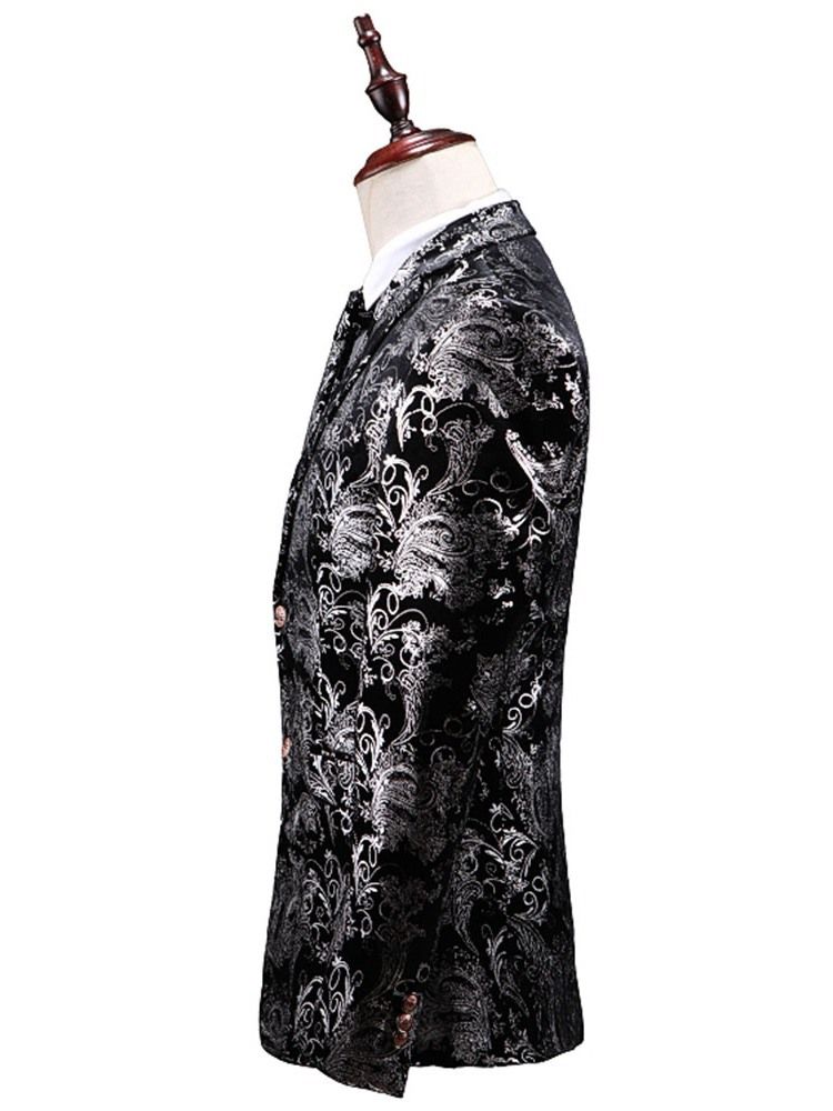 Terno Vestido De Festa Casual Masculino Com Estampa Floral 3 Peças