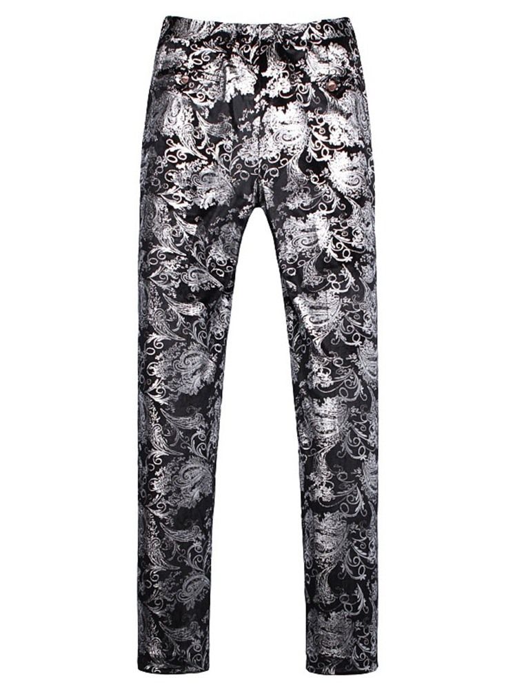 Terno Vestido De Festa Casual Masculino Com Estampa Floral 3 Peças