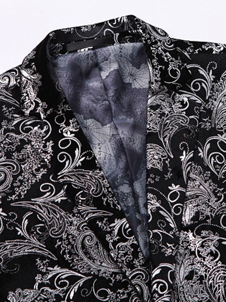 Terno Vestido De Festa Casual Masculino Com Estampa Floral 3 Peças