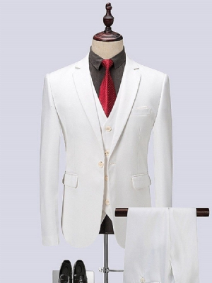 White Plain 3 Pieces Casais Masculinos