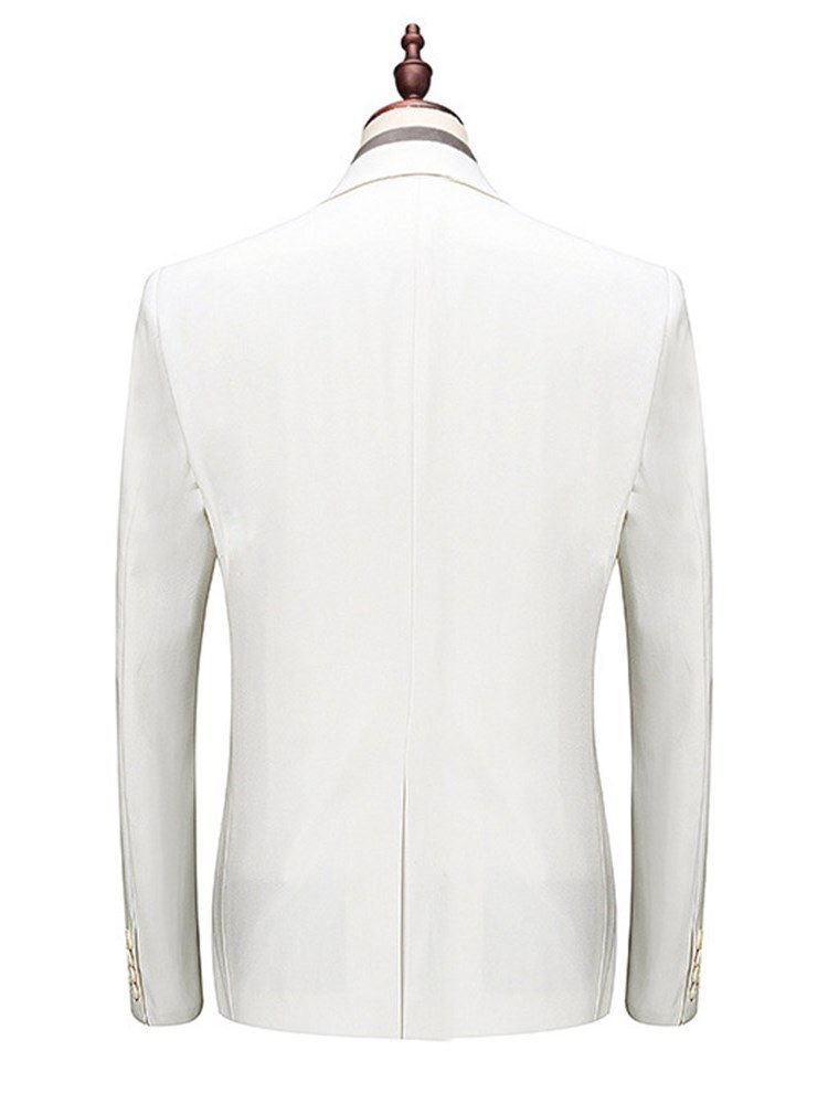 White Plain 3 Pieces Casais Masculinos