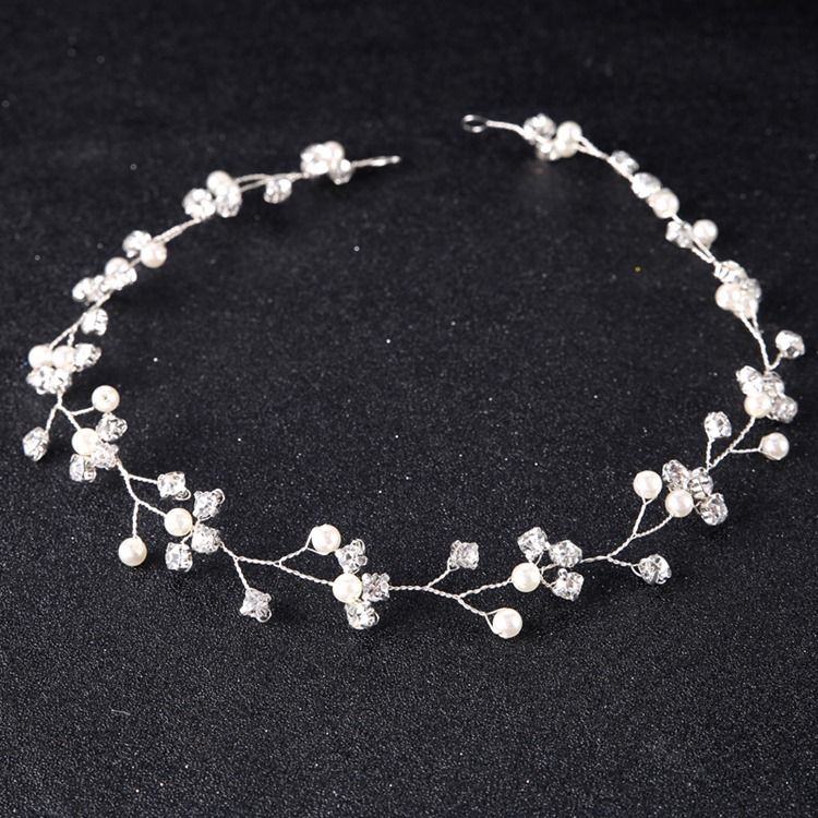 Acessórios De Cabelo Feminino Espumante De Imitação De Pérola Strass