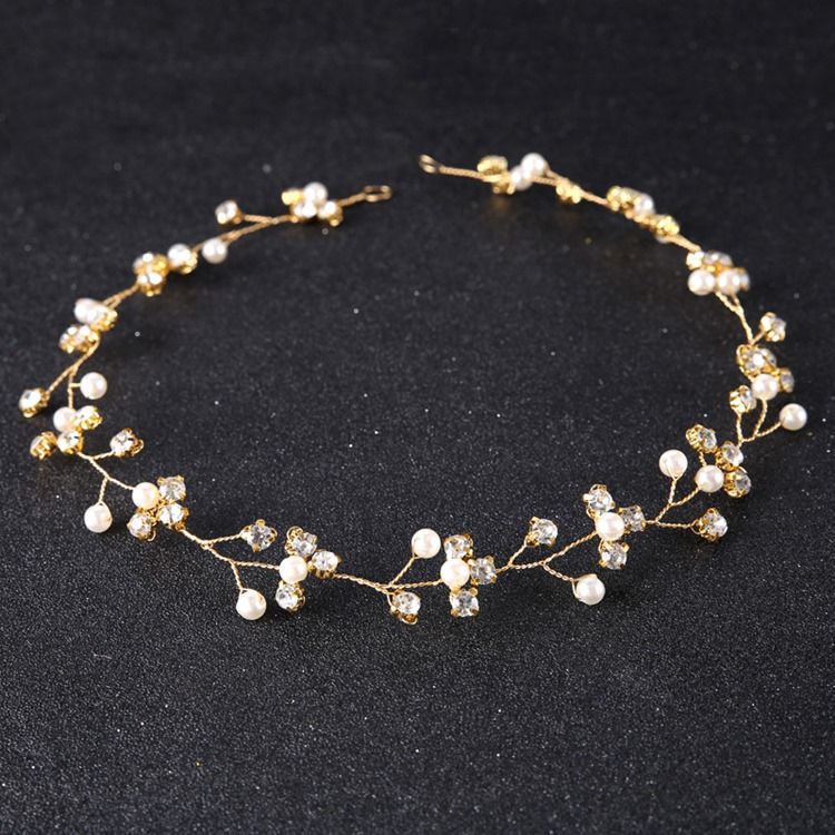 Acessórios De Cabelo Feminino Espumante De Imitação De Pérola Strass
