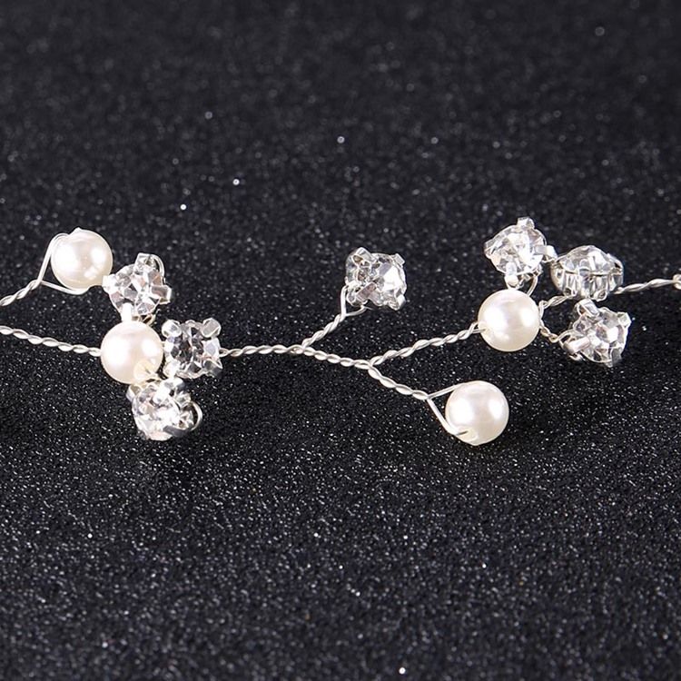 Acessórios De Cabelo Feminino Espumante De Imitação De Pérola Strass