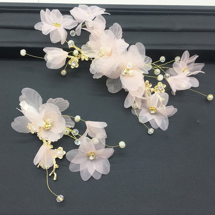 Acessórios Florais Femininos Para Cabelo De Casamento