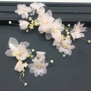 Acessórios Florais Femininos Para Cabelo De Casamento