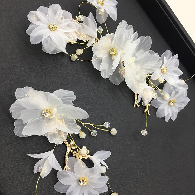 Acessórios Florais Femininos Para Cabelo De Casamento