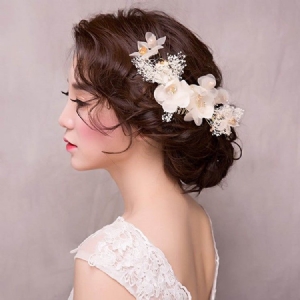 Acessórios Para Cabelo Feminino Com Flores Quentes De Noiva
