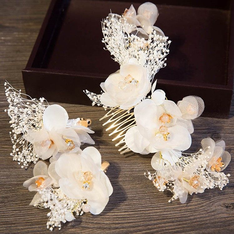 Acessórios Para Cabelo Feminino Com Flores Quentes De Noiva