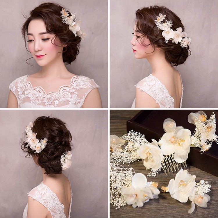 Acessórios Para Cabelo Feminino Com Flores Quentes De Noiva