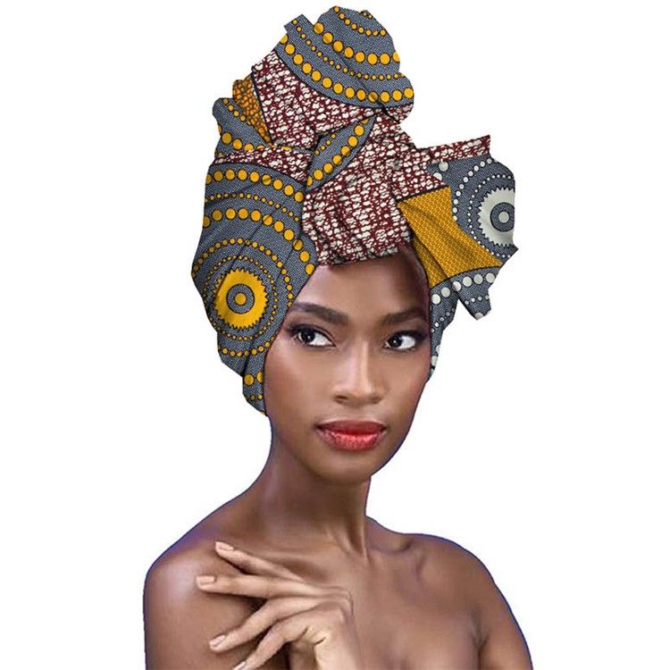Lenço Feminino De Algodão Étnico Com Estampa Africana