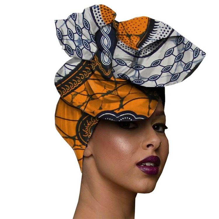 Lenço Feminino Étnico Geométrico Com Padrão Africano