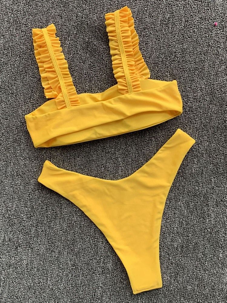 Conjunto Tankini Feminino Pregueado Simples Maiô Elástico