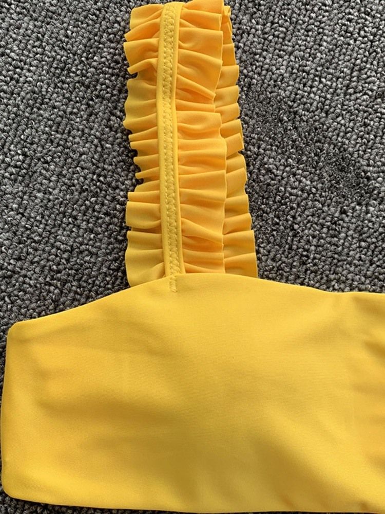 Conjunto Tankini Feminino Pregueado Simples Maiô Elástico
