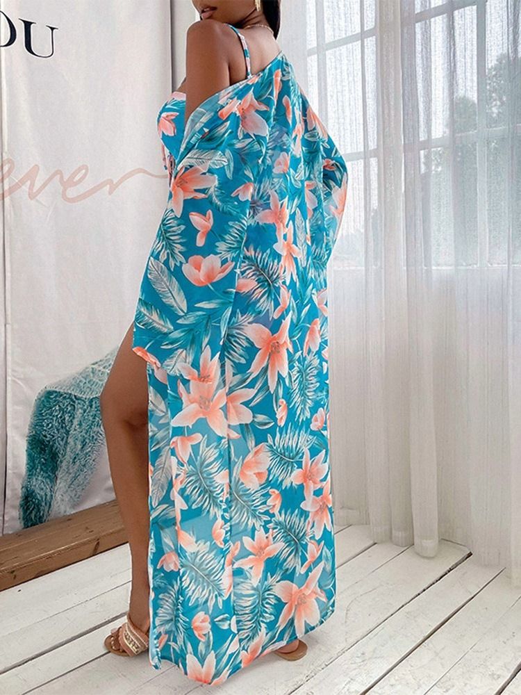 Conjunto Tankini Floral Étnico Trajes De Banho Femininos