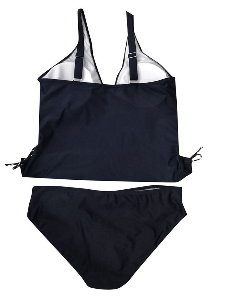 Fato De Banho Sexy Feminino Colour Blockwork Bowknot