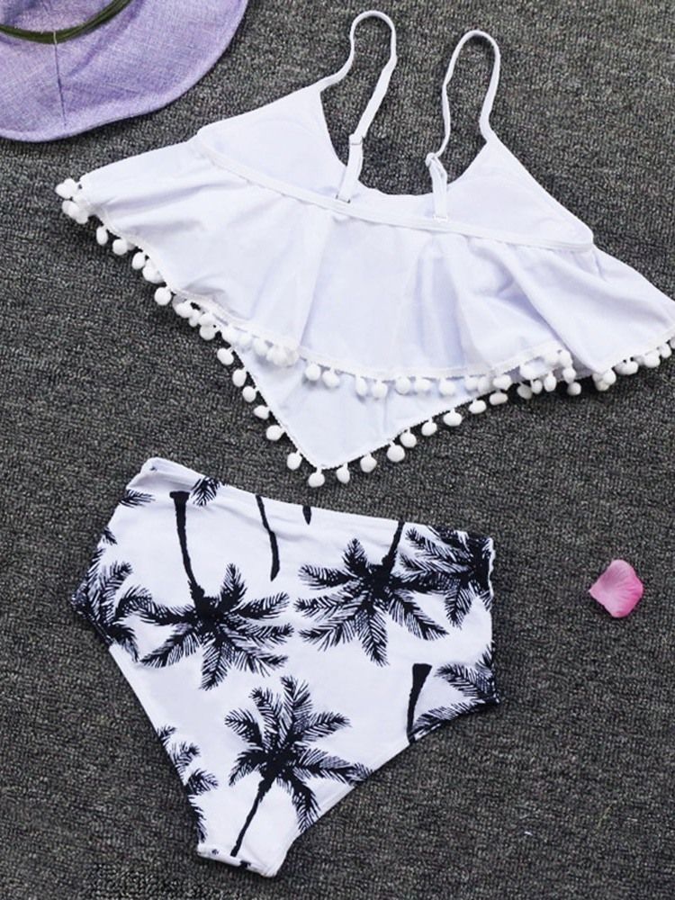 Feminino Estampa Tassel Stretchy Maiô