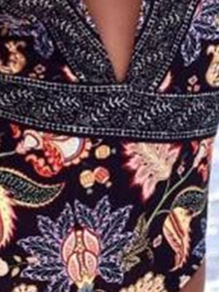 Moda Africana Feminina Dashiki One Piece Floral Print Swimwear
