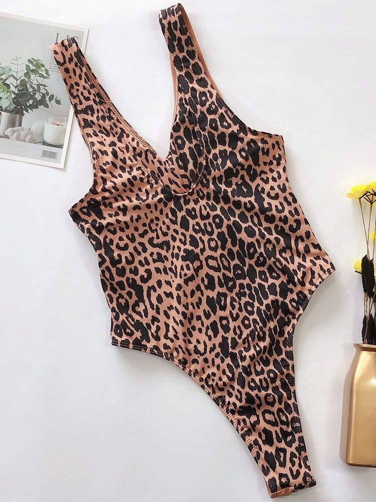 Roupa De Banho Feminina Com Estampa De Leopardo Sexy