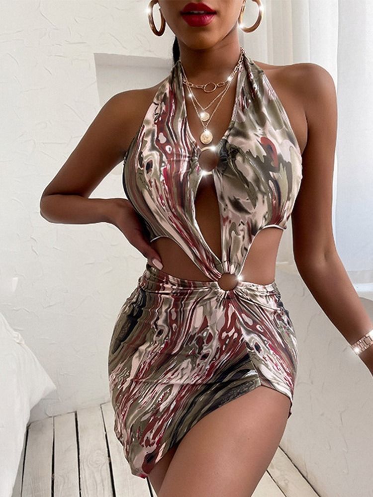 Roupa De Banho Feminina Sexy Hollow One Piece