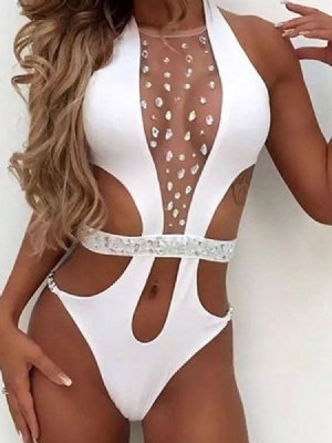 Roupa De Banho Feminina Sexy De Renda Oca