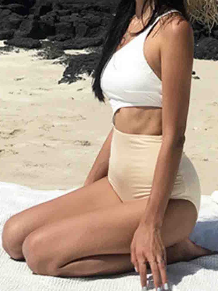Roupa De Banho Feminina Sexy De Um Ombro Só