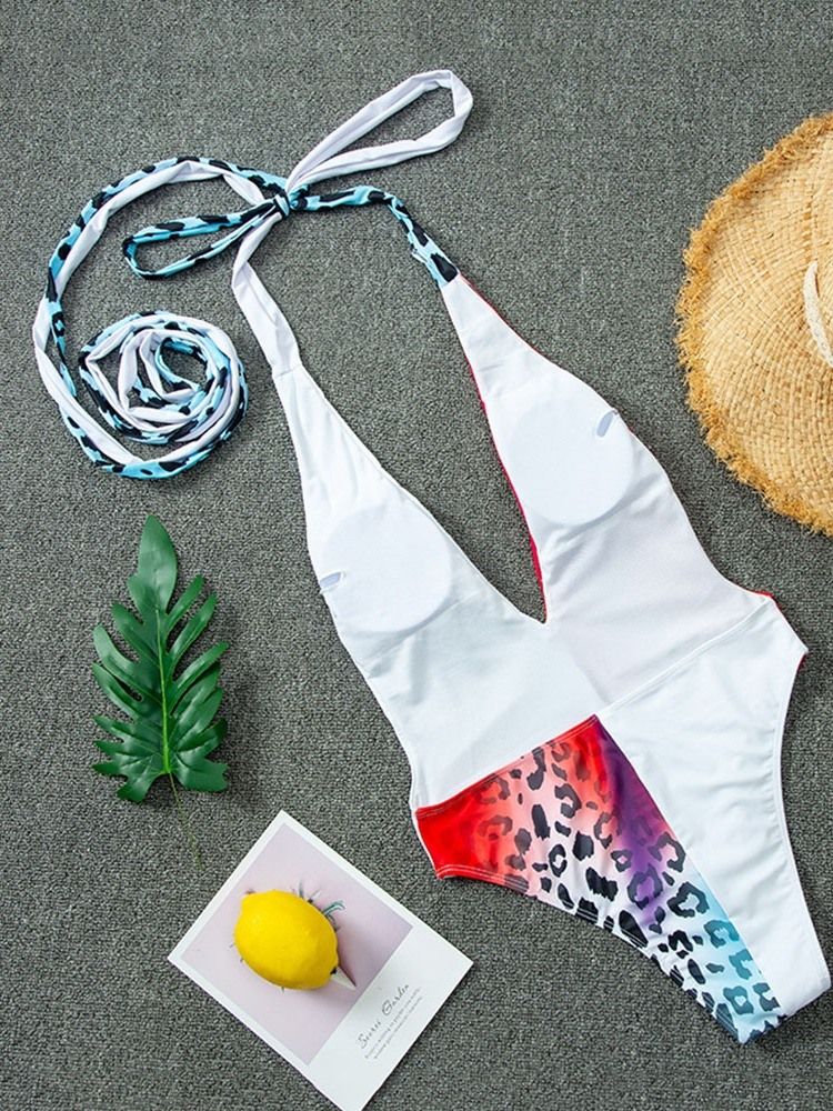 Roupa De Banho Feminina Sexy De Uma Peça Leopardo