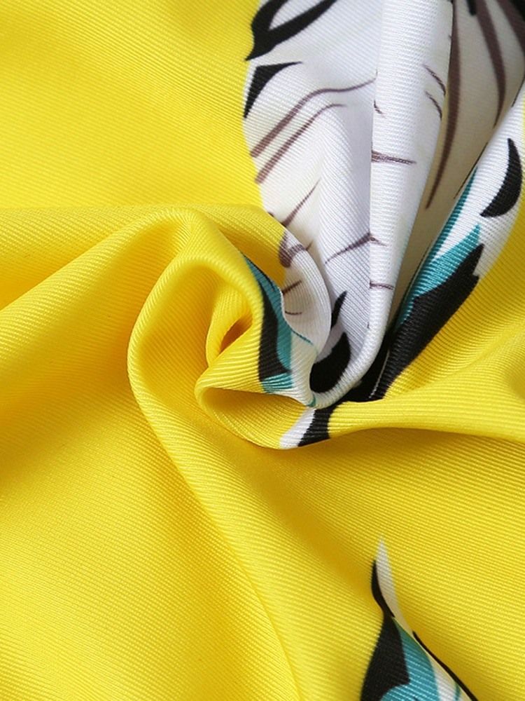 Roupa De Banho Floral Alongada Feminina De Uma Peça