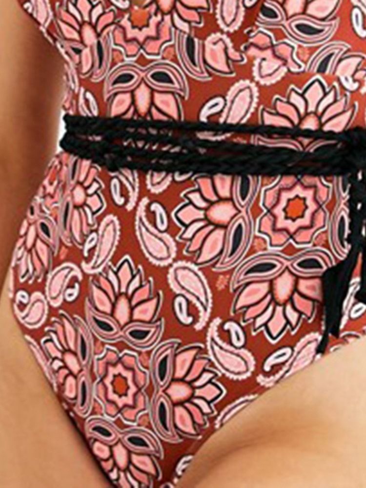 Roupa De Banho Sexy Feminina Floral De Uma Peça Colorida