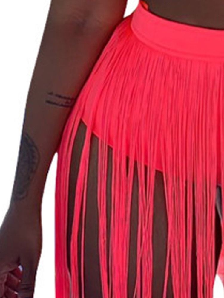 Tassel One Piece Traje De Banho Feminino Ocidental