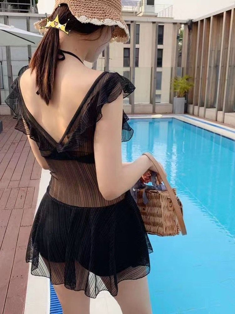 Traje De Banho Feminino Liso Monokini