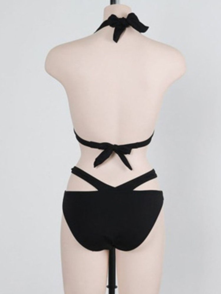 Traje De Banho Sexy Liso Feminino De Uma Peça