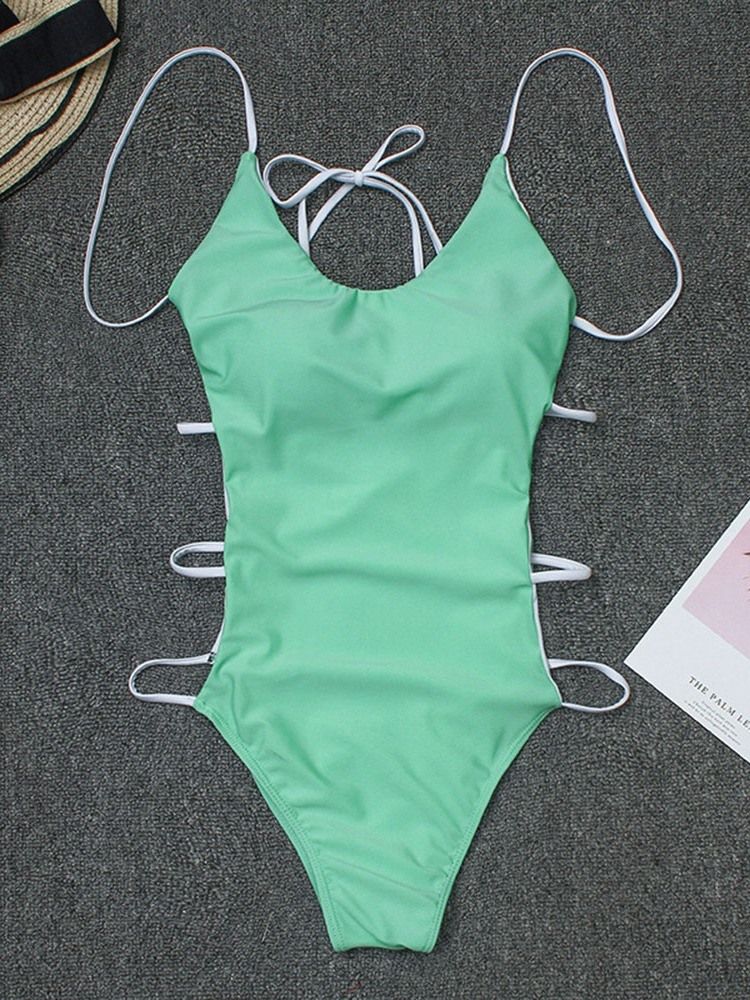 Trajes De Banho Femininos Com Renda Para Praia E Stretchy Oco