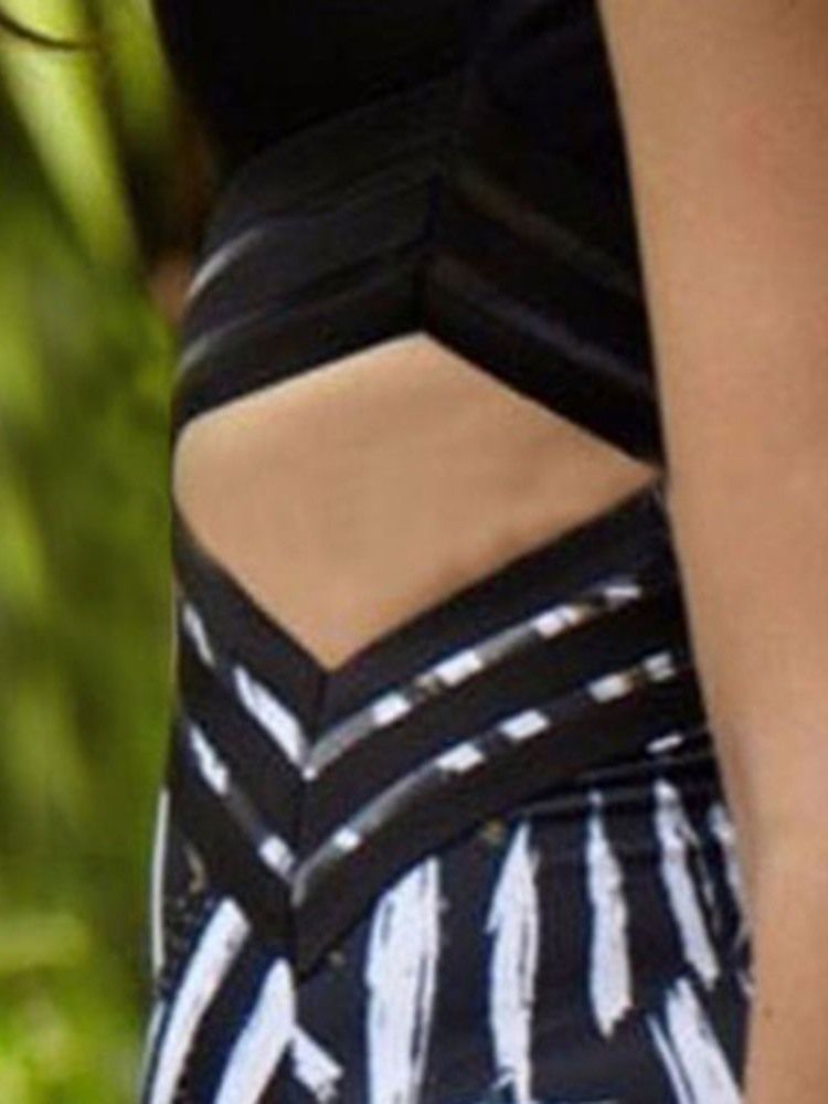 Trajes De Banho Femininos De Uma Peça Em Bloco De Cor Sexy
