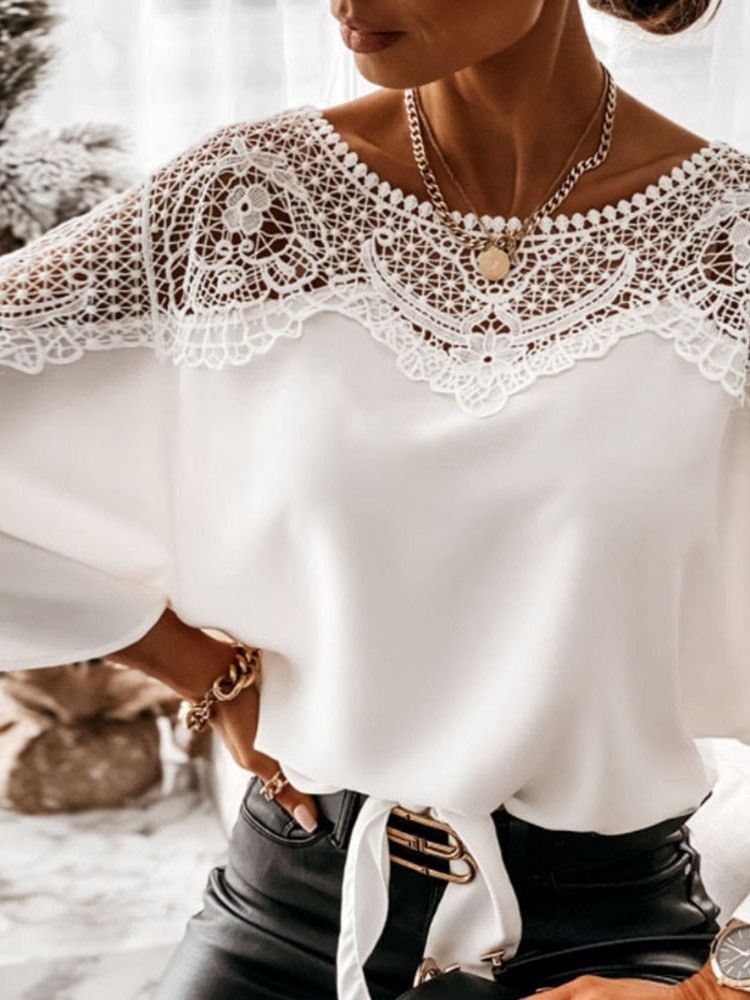 Blusa Feminina De Comprimento Médio Com Decote Redondo Liso Manga Asa De Morcego