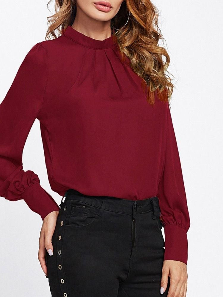 Blusa Normal De Manga Comprida Feminina De Mangas Compridas