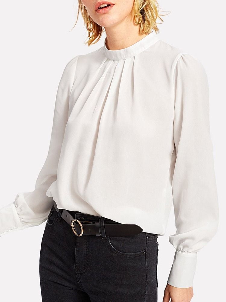Blusa Normal De Manga Comprida Feminina De Mangas Compridas