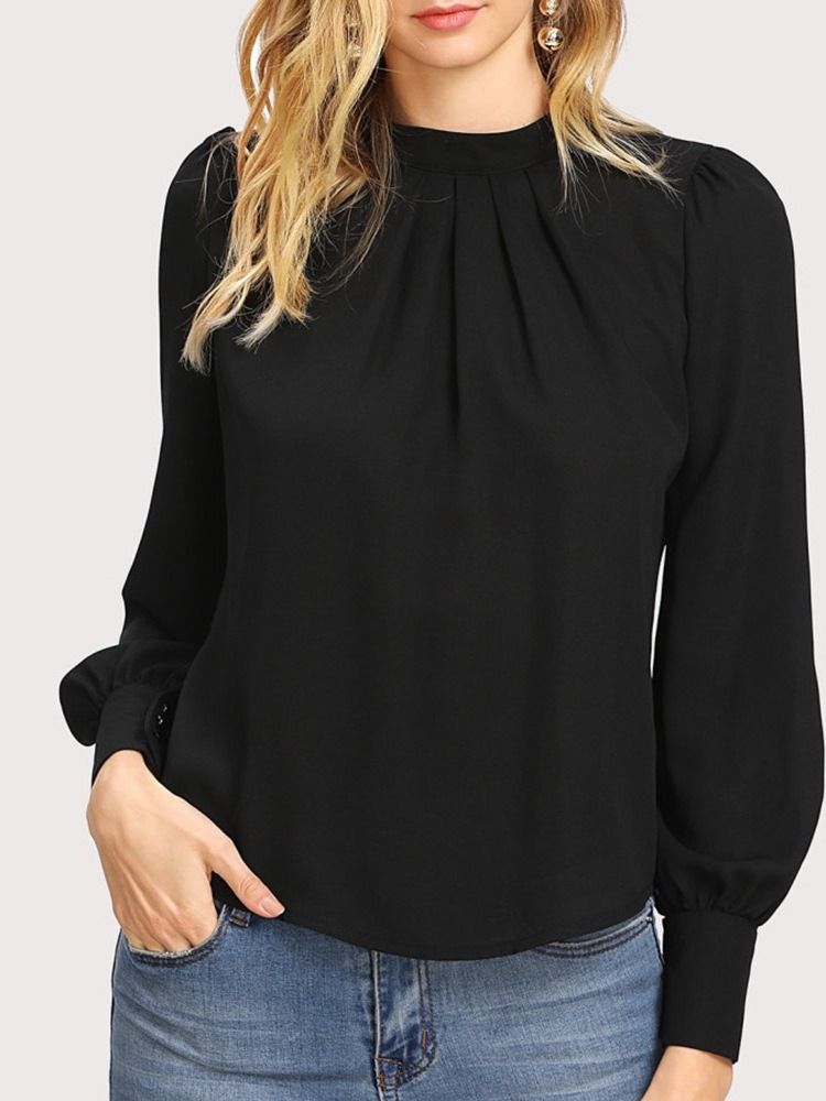 Blusa Normal De Manga Comprida Feminina De Mangas Compridas