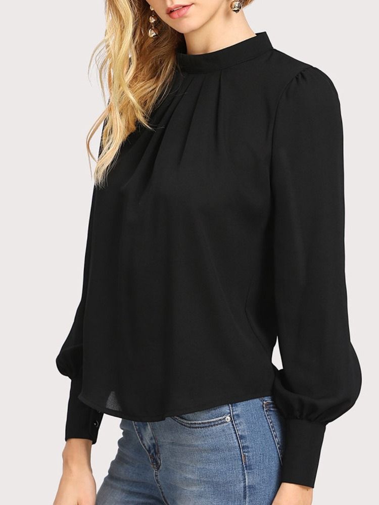 Blusa Normal De Manga Comprida Feminina De Mangas Compridas