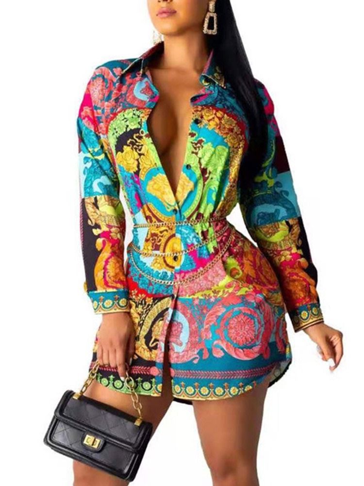 Patchwork Color Block Regular Blusa De Comprimento Médio Feminino De Manga Comprida