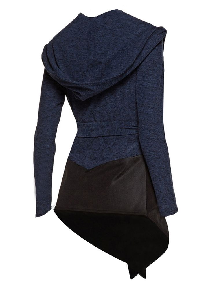 Bloco De Cores Feminino Patchwork Com Capuz Legal