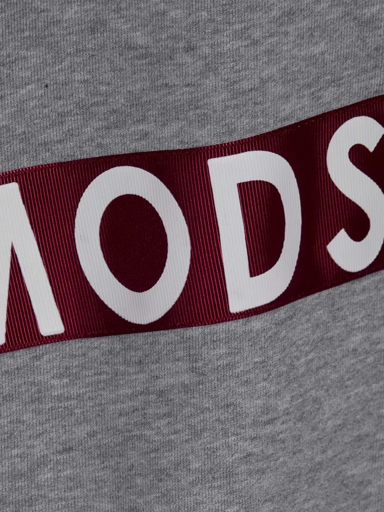 Moletom Com Gola Redonda E Listra Em Retalhos Com Capuz Feminino