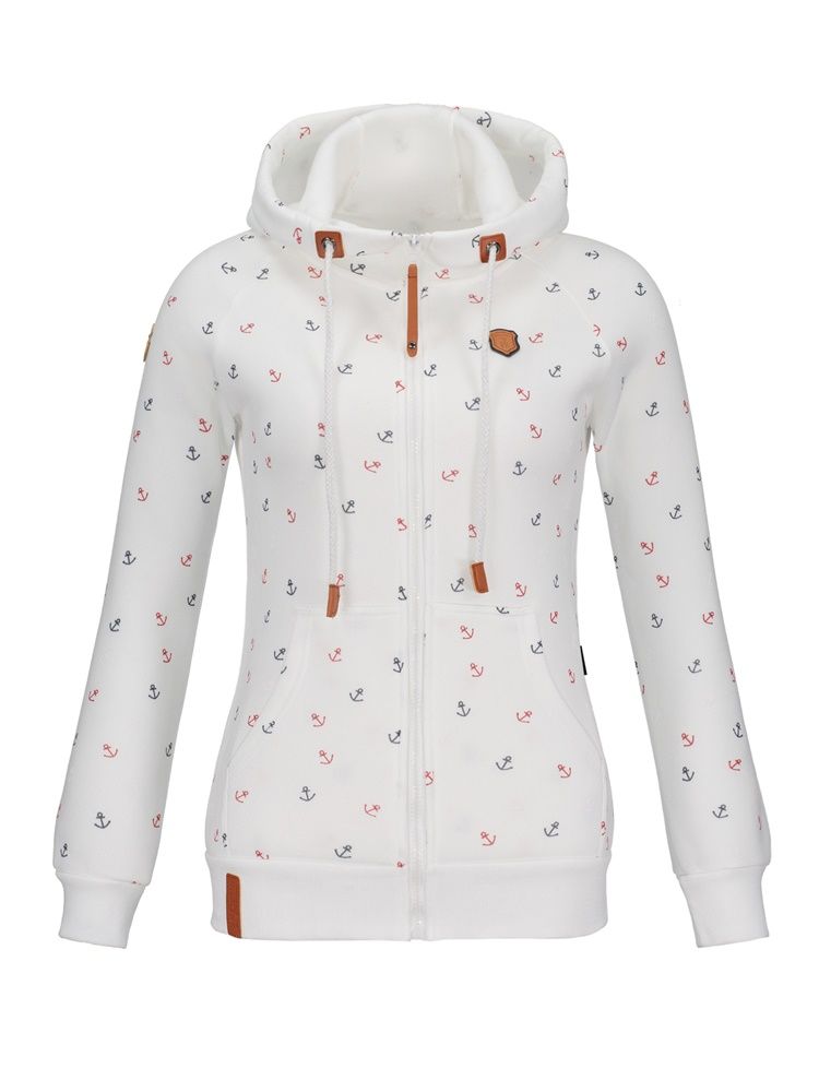 Roupas Femininas Cardigan Slim Prin Com Capuz