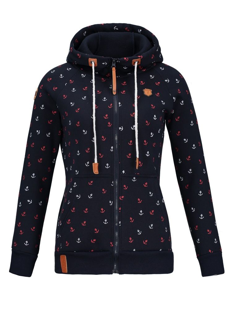Roupas Femininas Cardigan Slim Prin Com Capuz