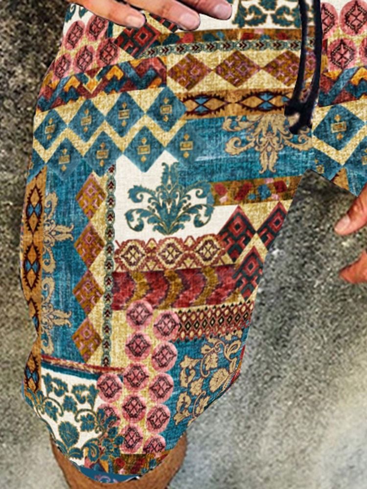 Calça Casual Masculina Estampa Floral Verão