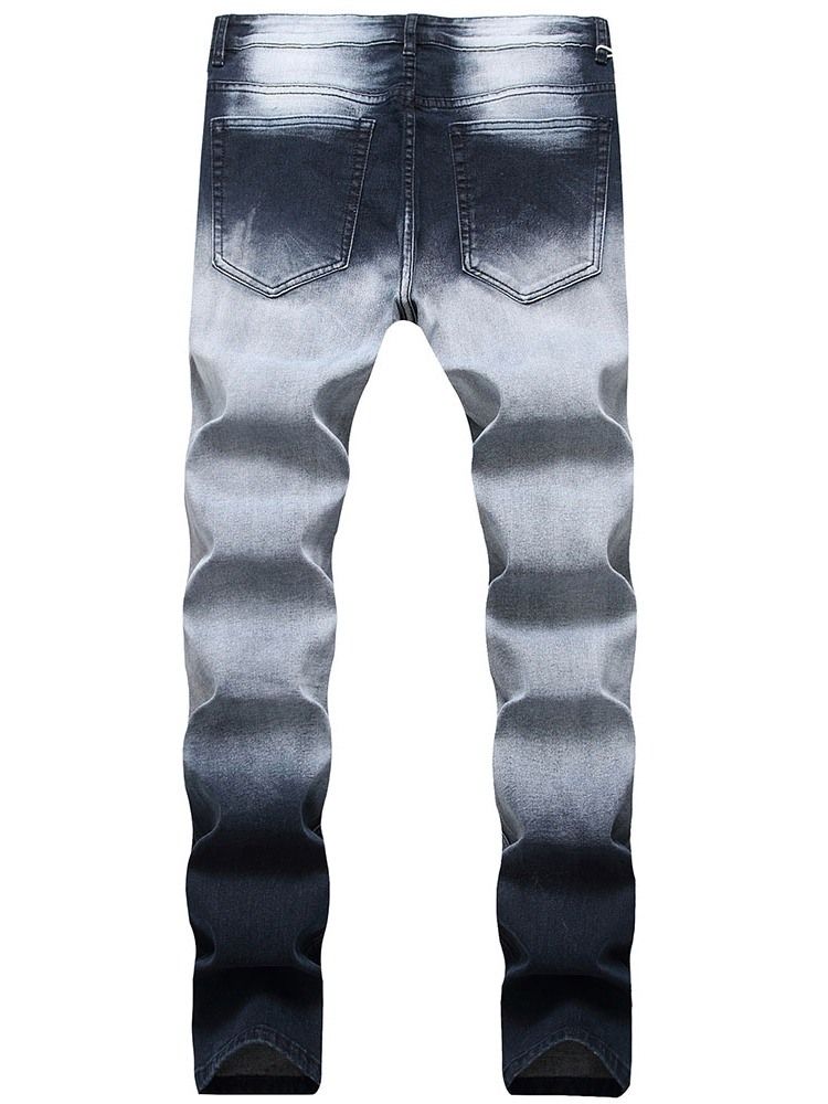 Calça Jeans Casual Masculina De Cintura Média