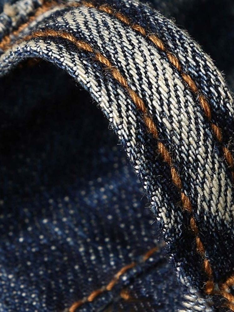 Calça Jeans Casual Masculina De Cintura Média