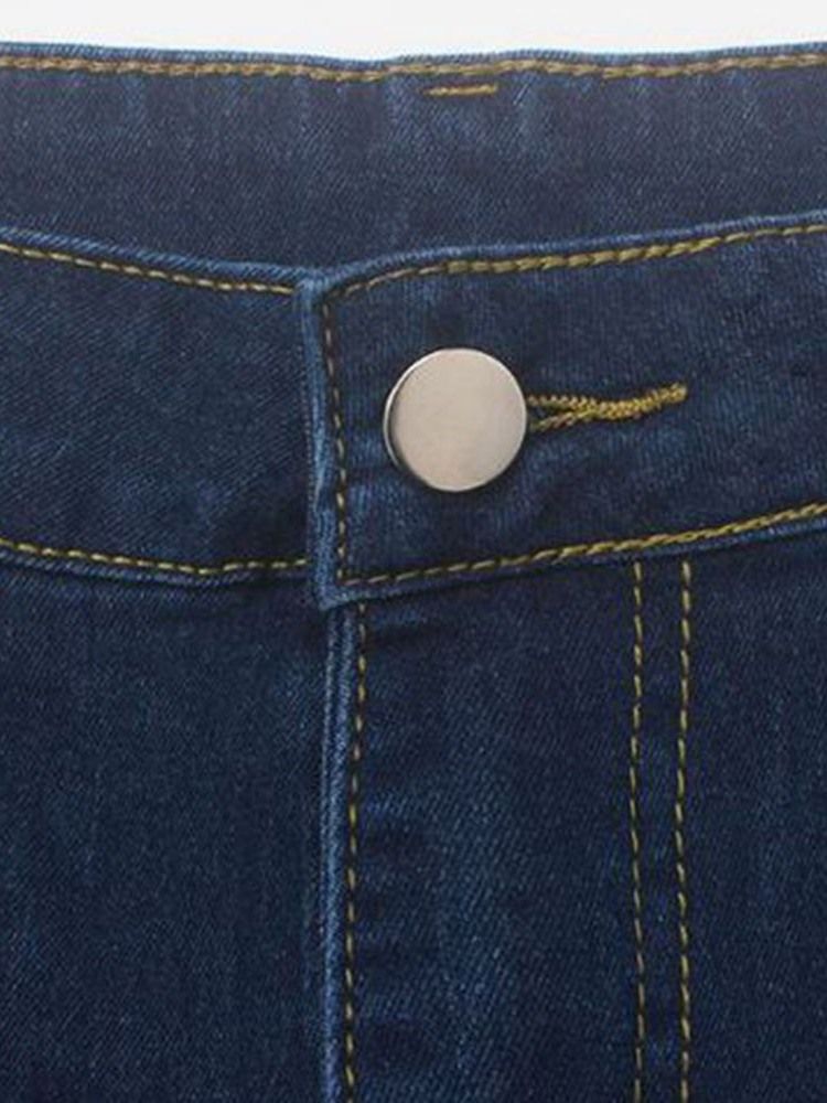 Calça Jeans Feminina Com Zíper Fino
