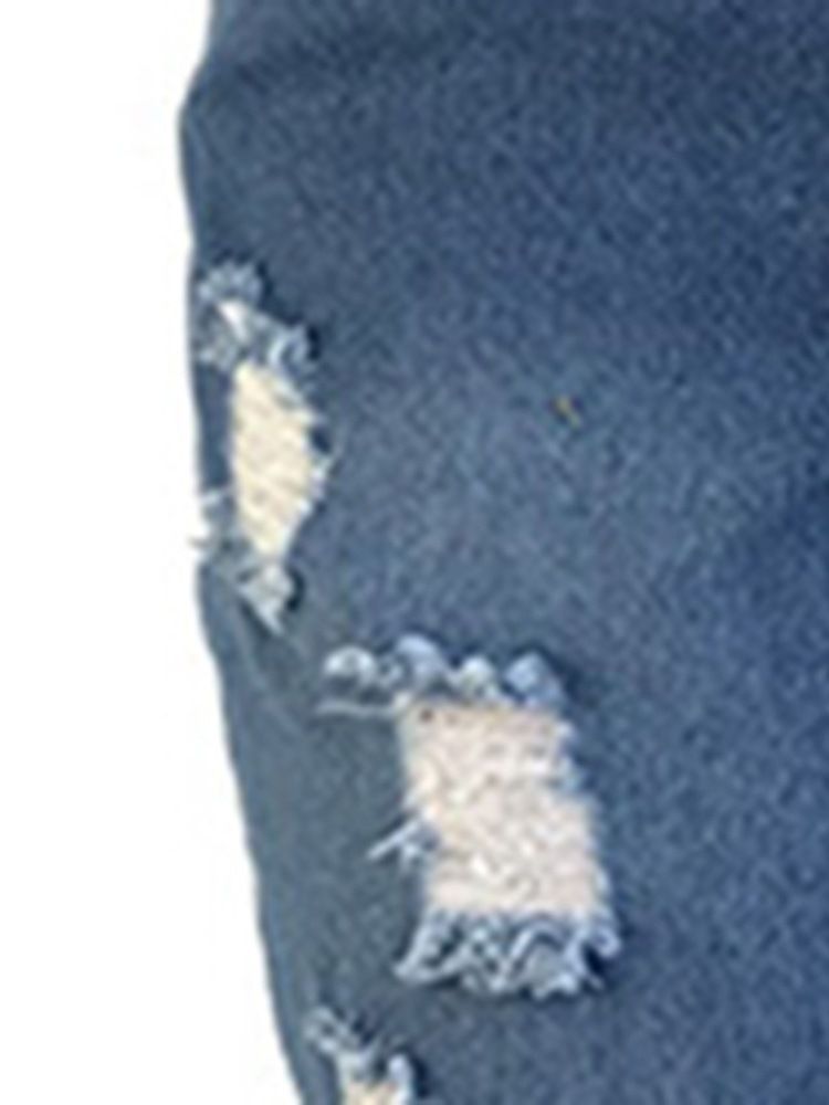Calça Jeans Feminina Hole Bellbottoms Slim De Cintura Alta