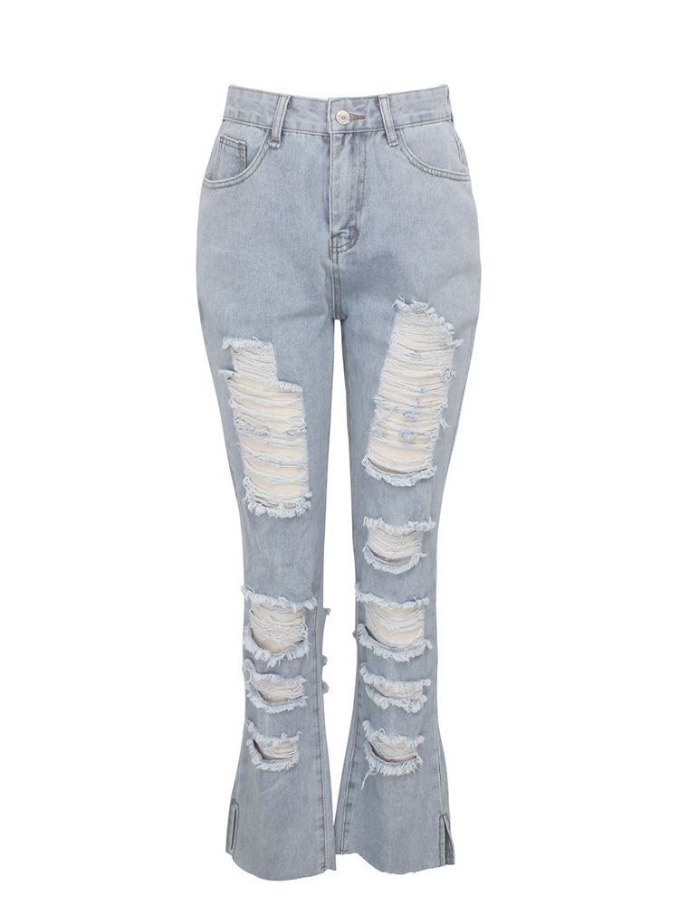 Calça Jeans Feminina Hole Slim